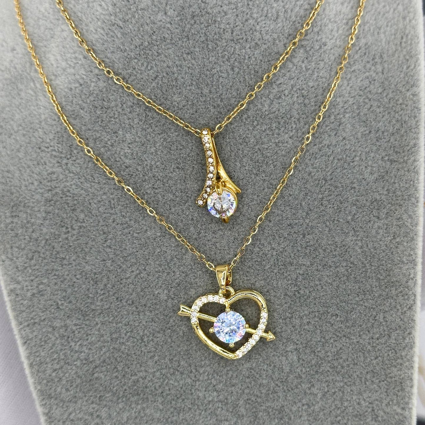 18K gold plated Stainless steel necklace, Intensity