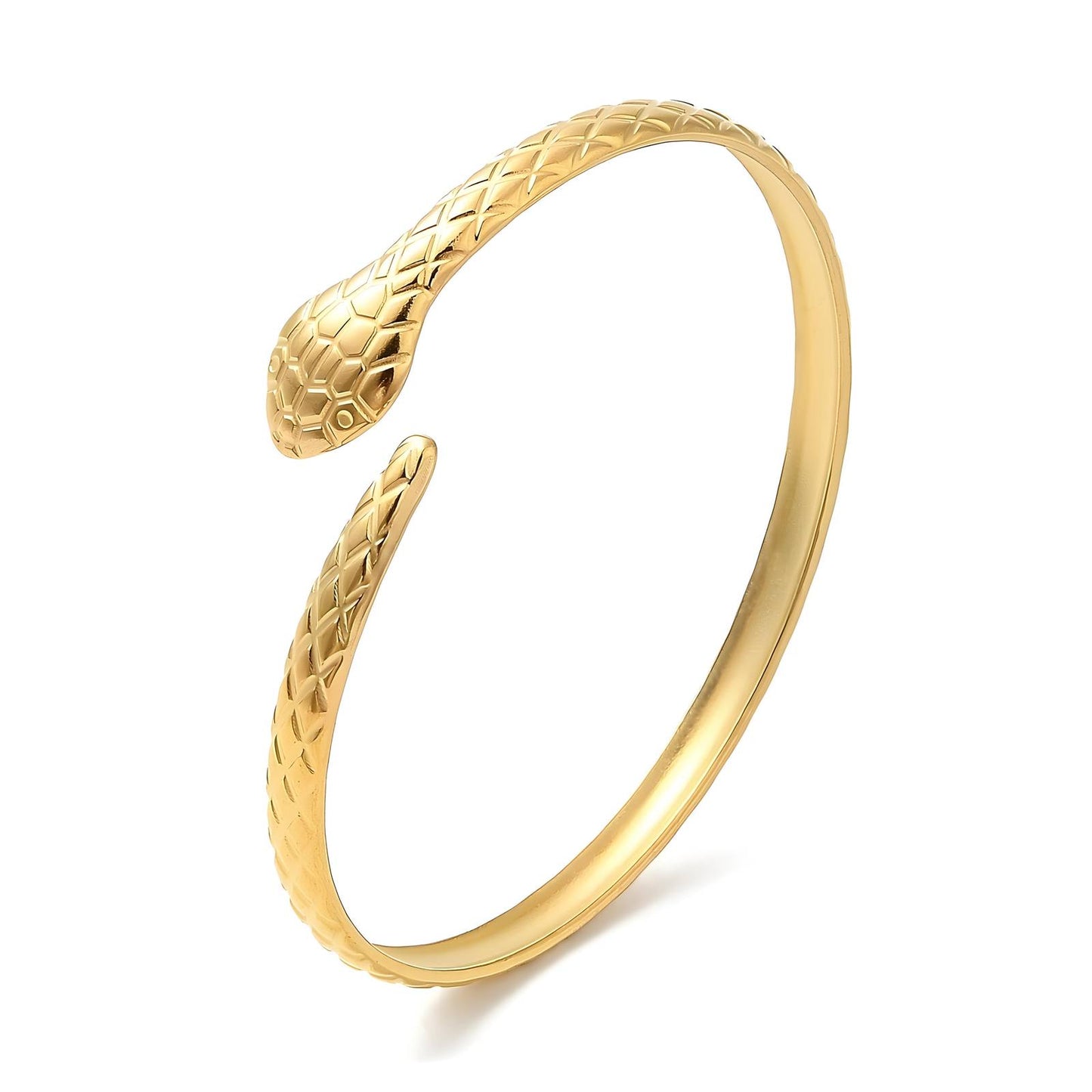 18K gold plated Stainless steel Snake bracelet, Intensity