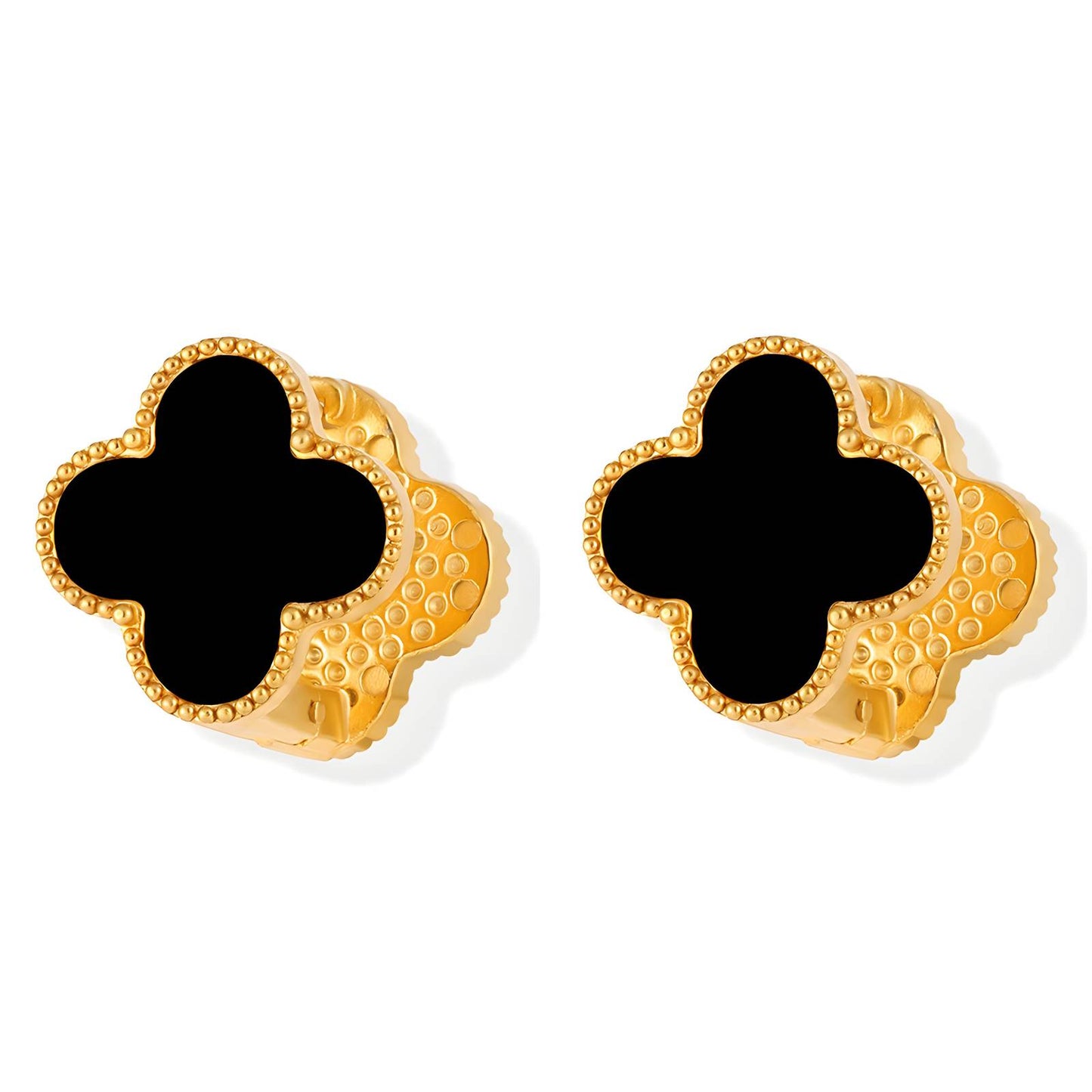 18K gold plated Stainless steel earrings, Intensity