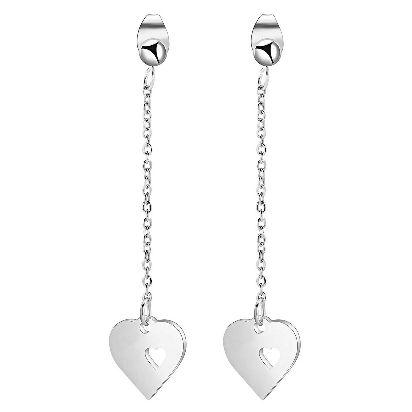 Stainless steel Hearts earrings, Intensity