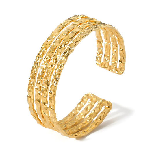 18K gold plated Stainless steel bracelet, Intensity