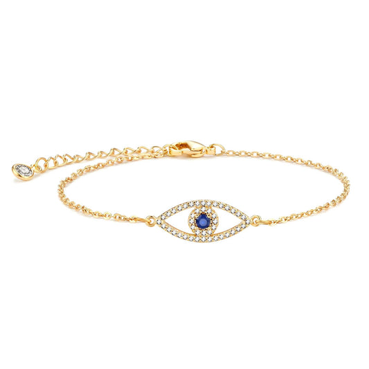 18K gold plated Stainless steel  Evil Eye bracelet, Intensity