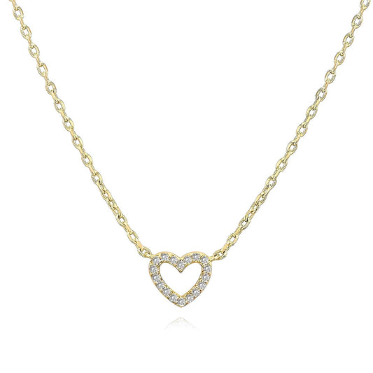 18K gold plated Stainless steel  Hearts necklace, Intensity