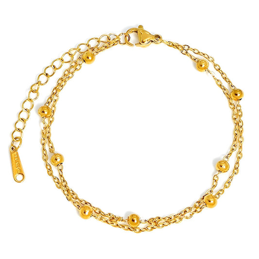 18K gold plated Stainless steel bracelet, Intensity