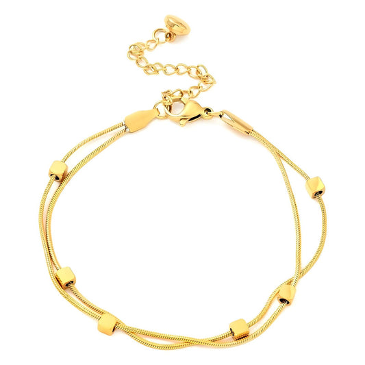 18K gold plated Stainless steel bracelet, Intensity