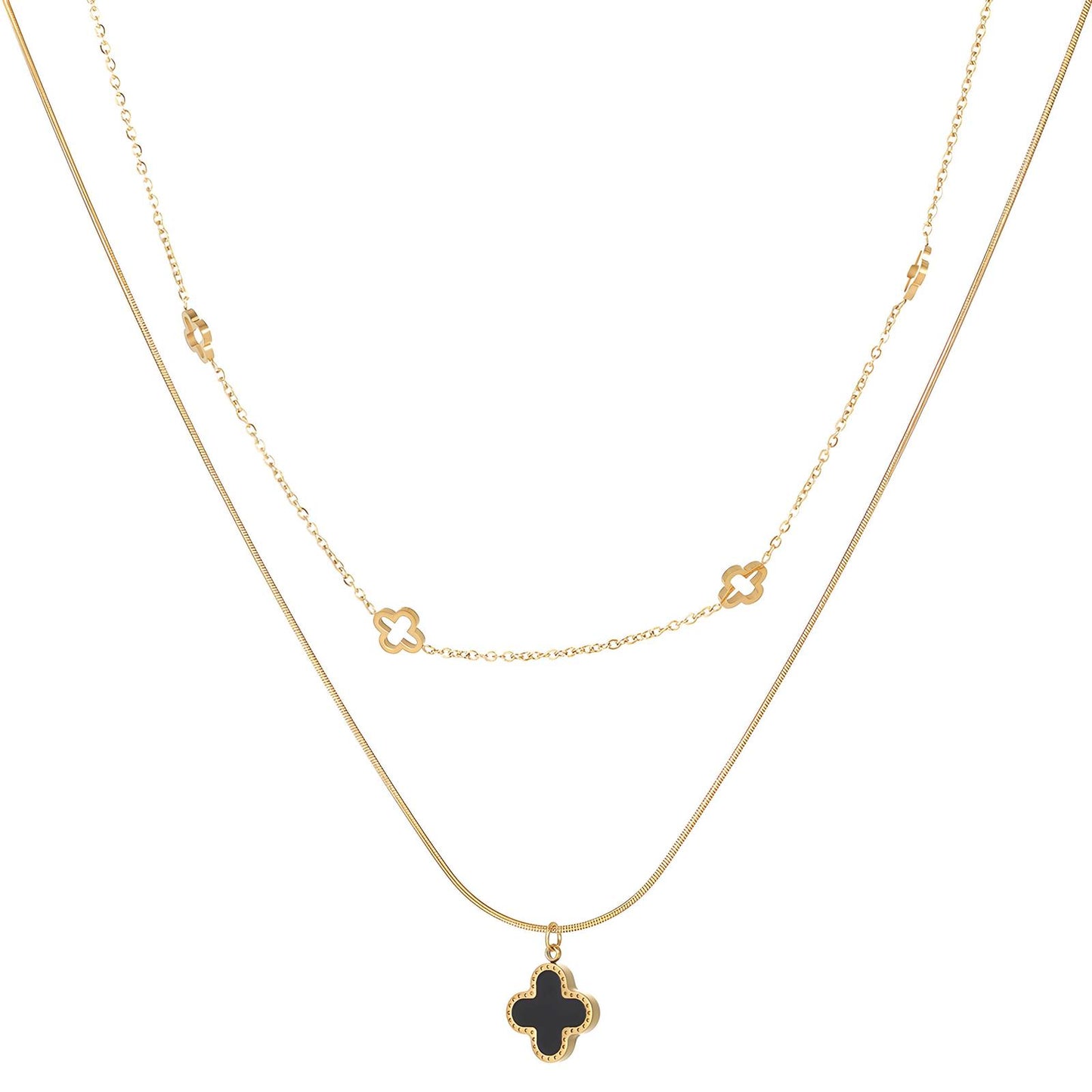 18K gold plated Stainless steel necklace, Intensity