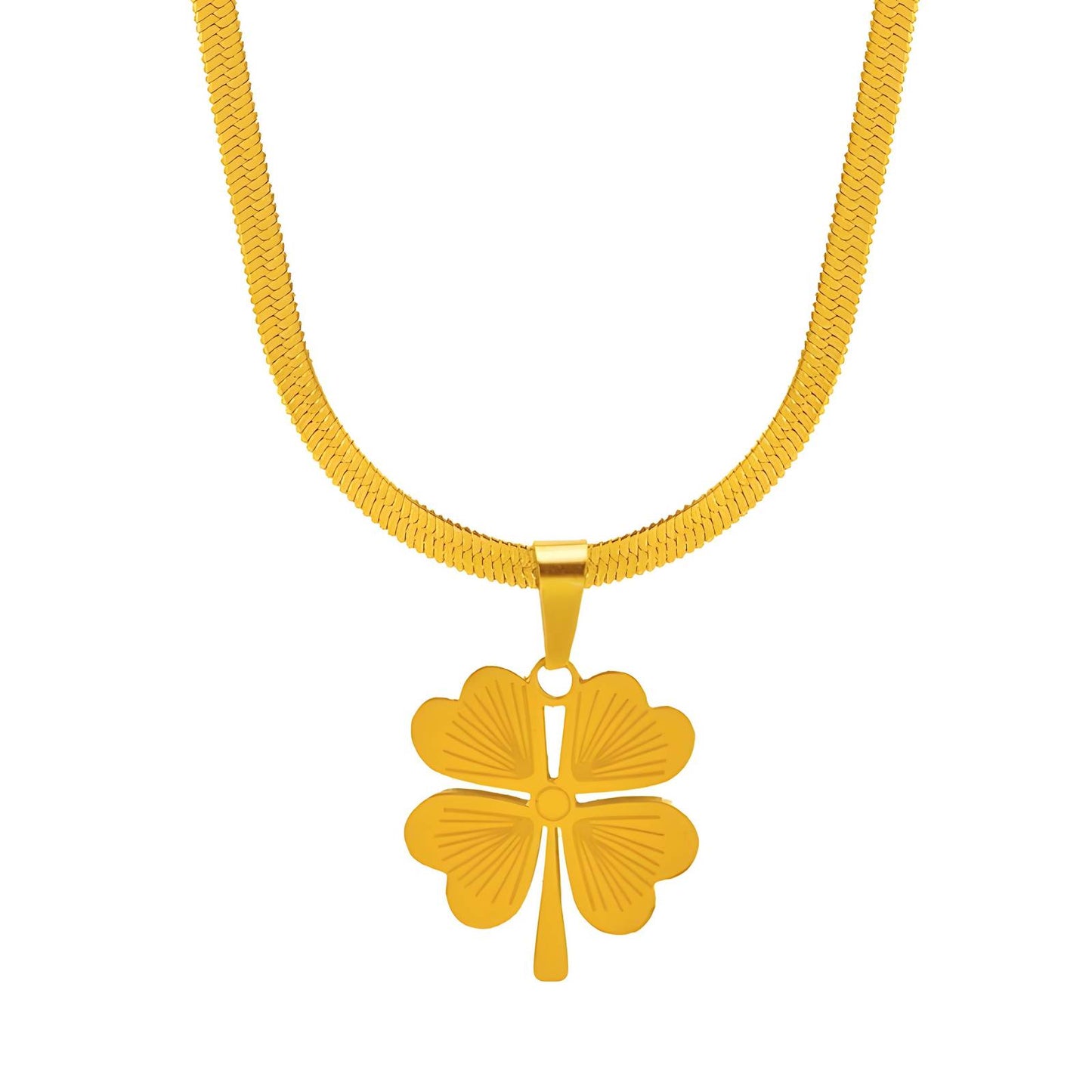 18K gold plated Stainless steel necklace, Intensity
