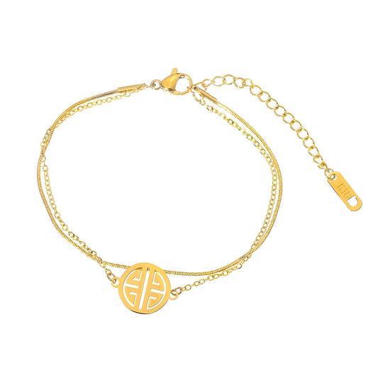 18K gold plated Stainless steel anklet, Intensity