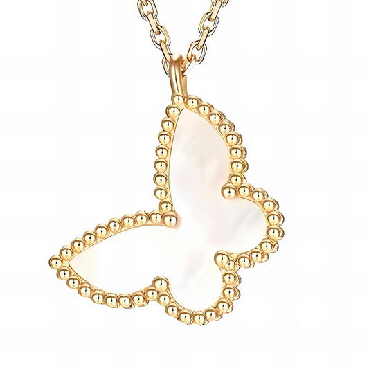 18K gold plated Stainless steel  Butterfly necklace, Intensity