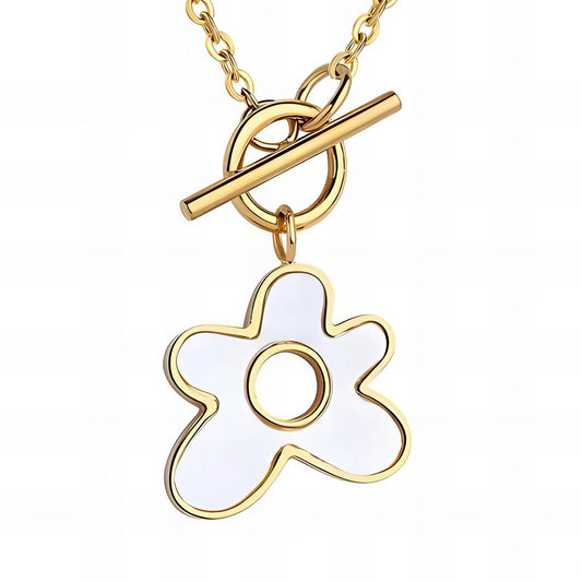 18K gold plated Stainless steel  Flower necklace, Intensity