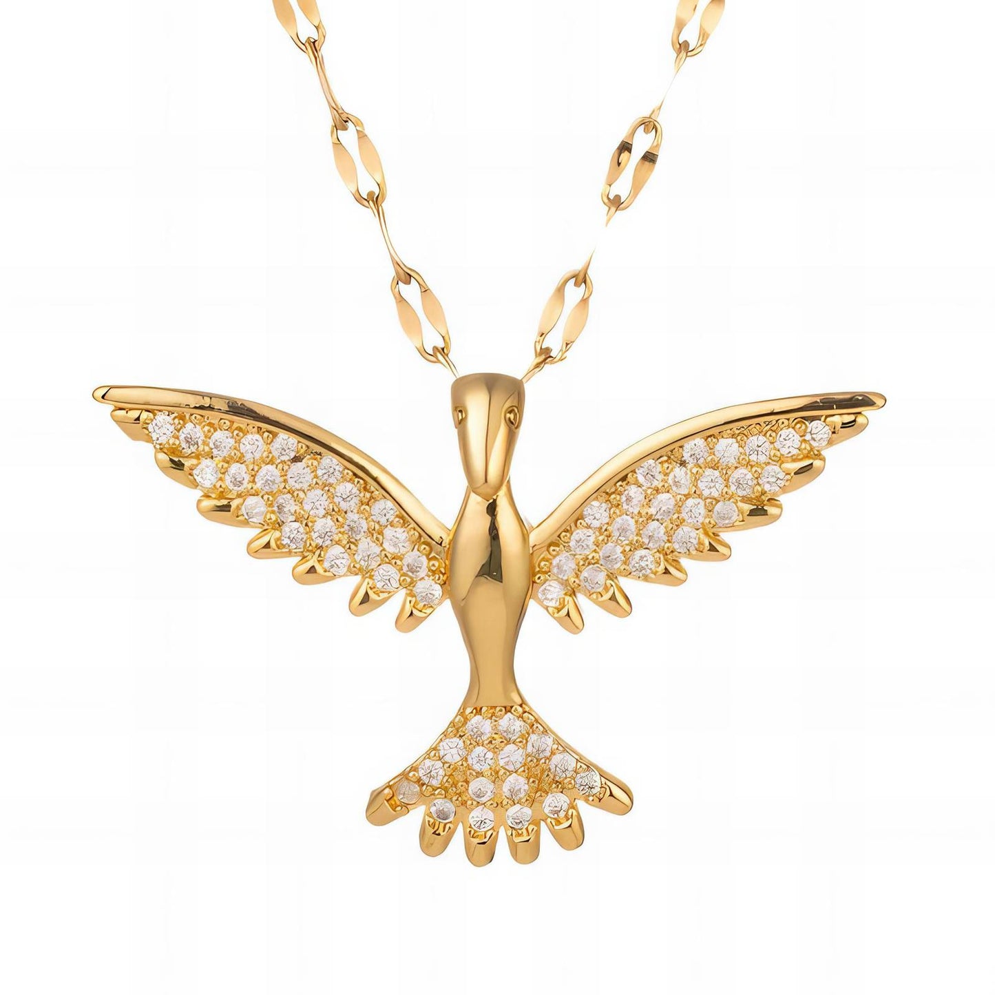 18K gold plated Stainless steel  Bird necklace, Intensity