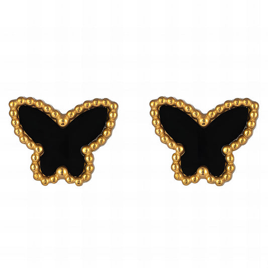 18K gold plated Stainless steel  Butterflies earrings, Intensity