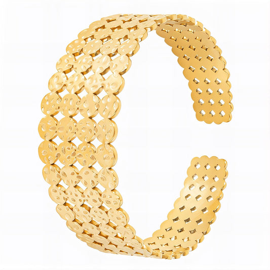 18K gold plated Stainless steel bracelet, Intensity