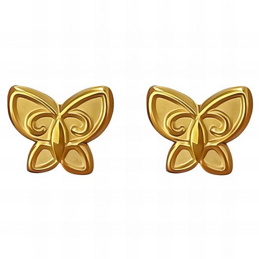 18K gold plated  Butterflies earrings, Intensity