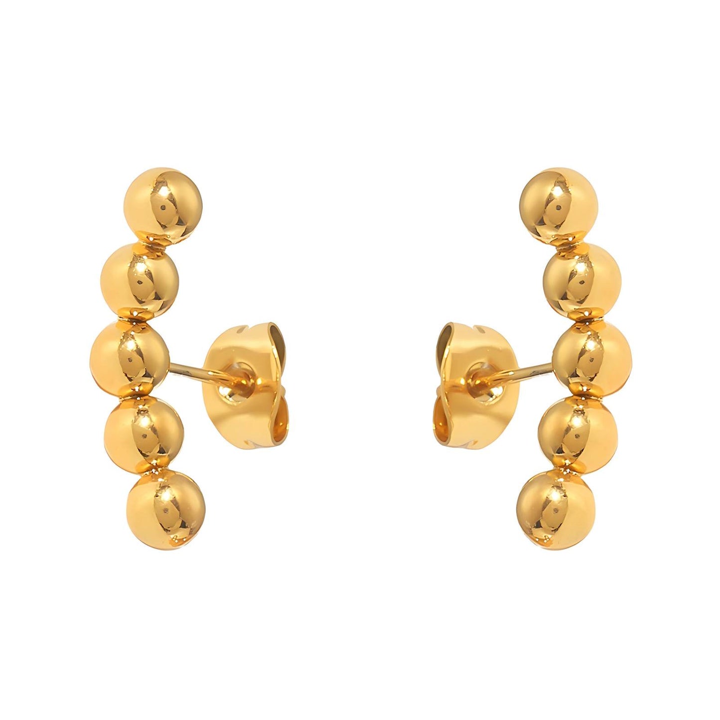 18K gold plated Stainless steel earrings, Intensity