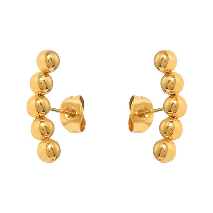 18K gold plated Stainless steel earrings, Intensity