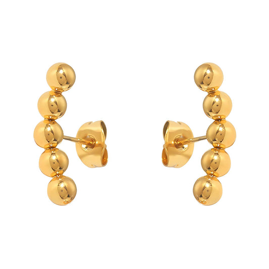 18K gold plated Stainless steel earrings, Intensity