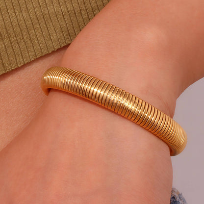 18K gold plated Stainless steel bracelet, Intensity