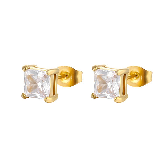 18K gold plated Stainless steel earrings, Intensity