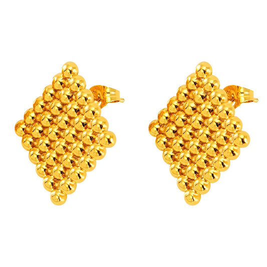 18K gold plated Stainless steel earrings, Intensity